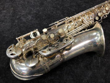 Photo Beautiful Original Silver Vintage Selmer Paris Balanced Alto Saxophone, Serial #30042